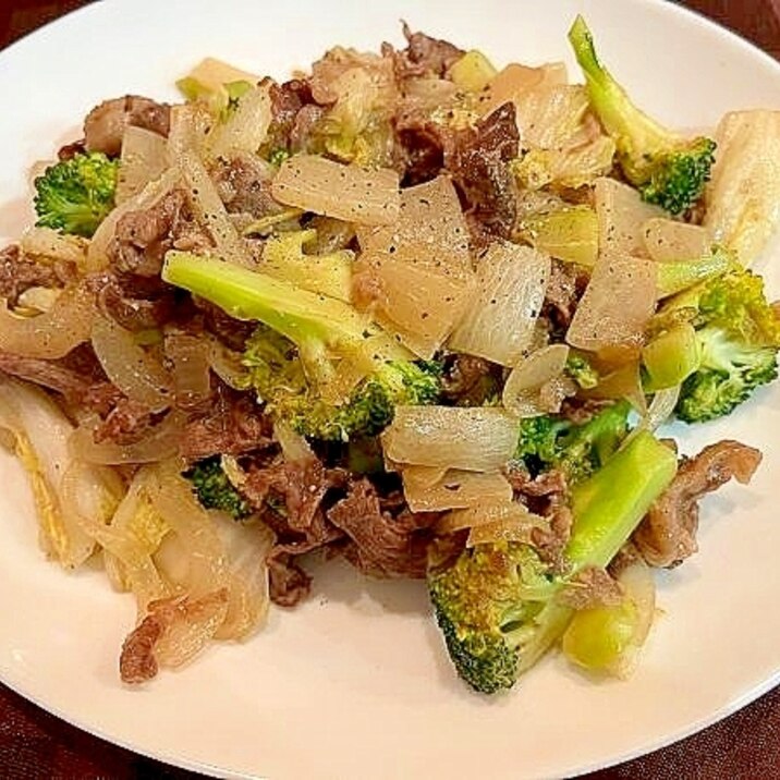牛肉と大根の黒胡椒炒め